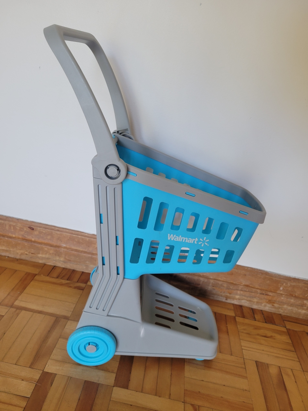 Walmart Kids' Blue and Gray Play Shopping Cart